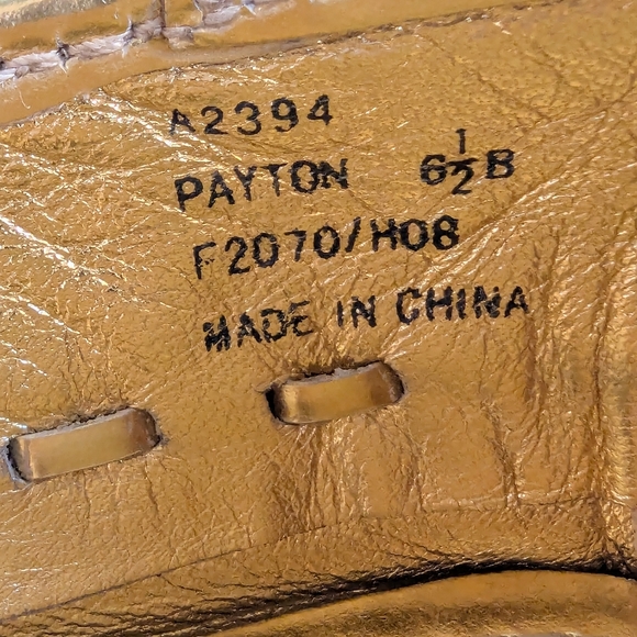 Coach Payton metallic gold leather ballet flats - Picture 13 of 16